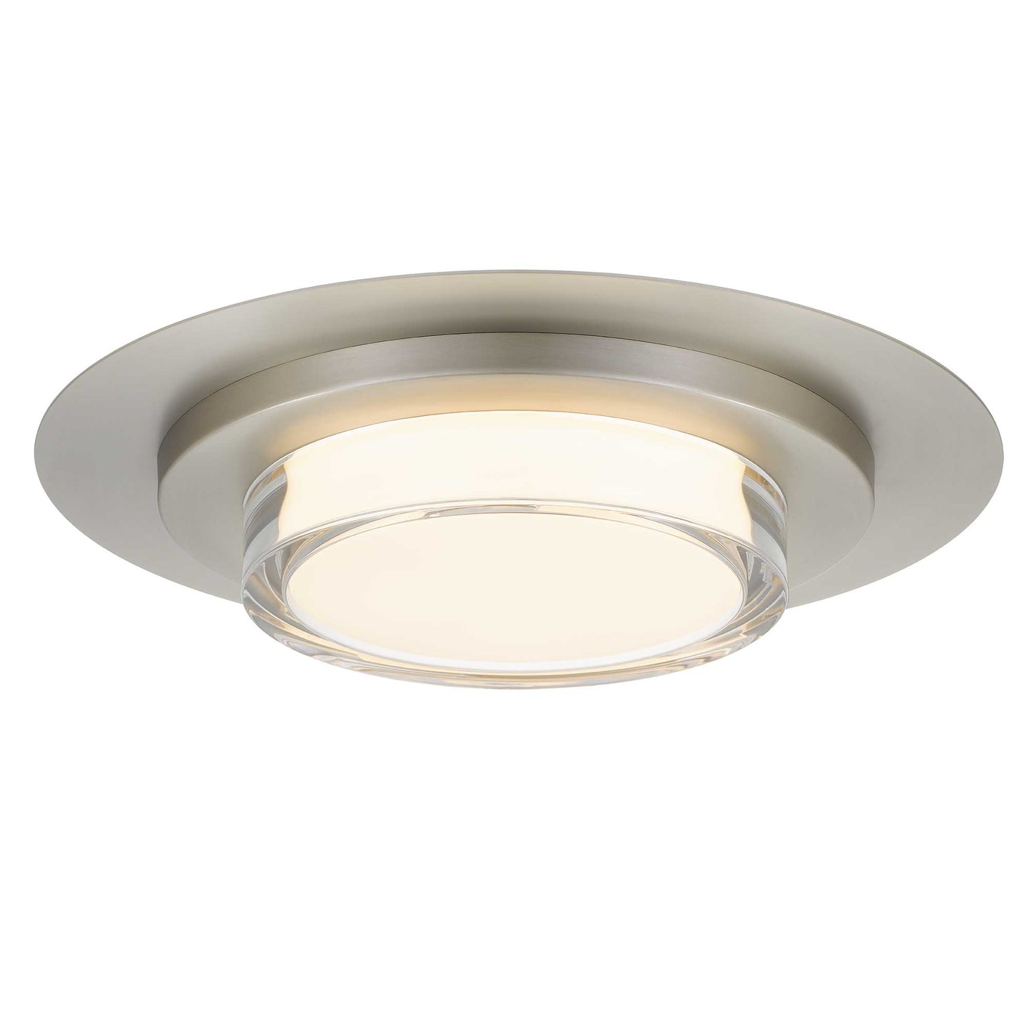 Plate Round 16" ss LED Flush Mount
