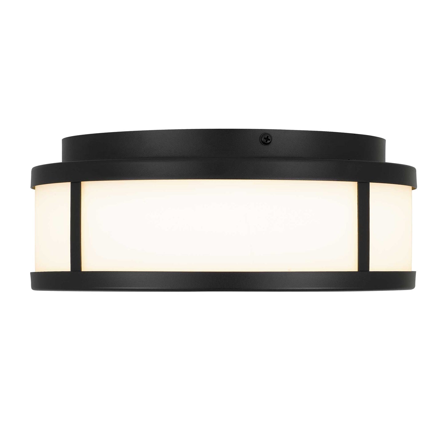 Panel Round 10" LED Flush Mount in Black