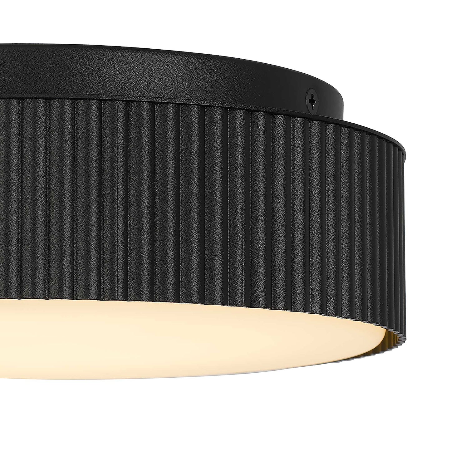 Channel 9" Black LED Flush Mount