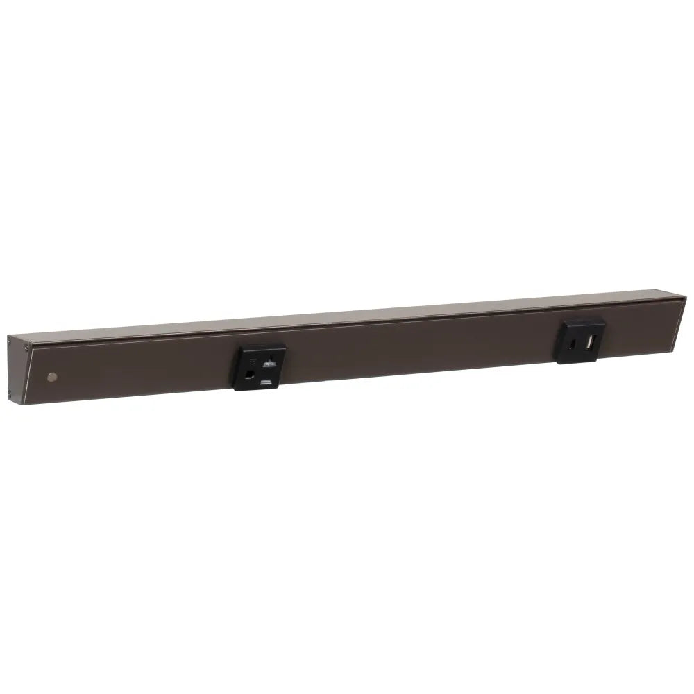 Under Cabinet Power Strip with USB Port & Outlets | Bronze Finish