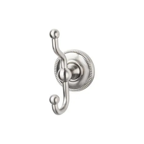 Top Knobs Edwardian Double Robe Hook in Brushed Satin Nickel