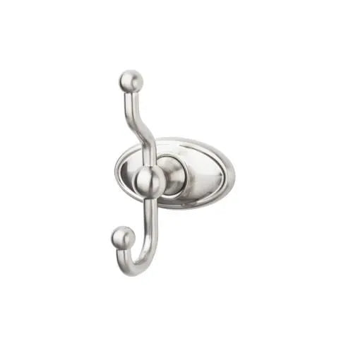 Top Knobs Edwardian Double Robe Hook in Brushed Satin Nickel