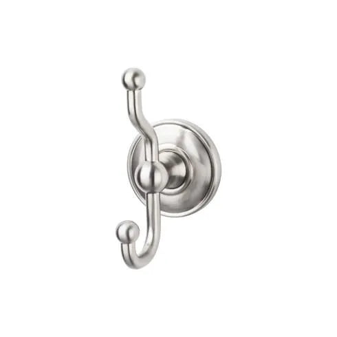 Top Knobs Edwardian Double Robe Hook in Brushed Satin Nickel
