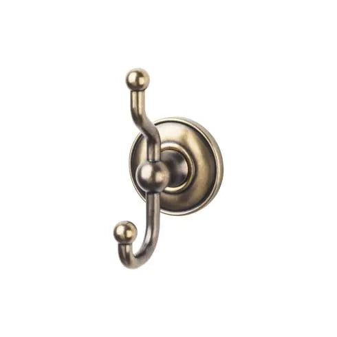 Top Knobs Edwardian Double Robe Hook in German Bronze