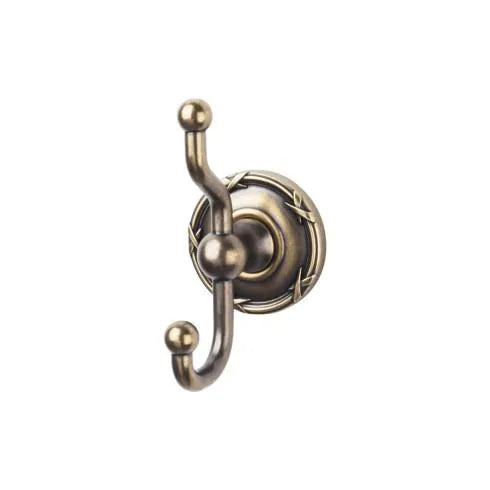 Top Knobs Edwardian Double Robe Hook in German Bronze