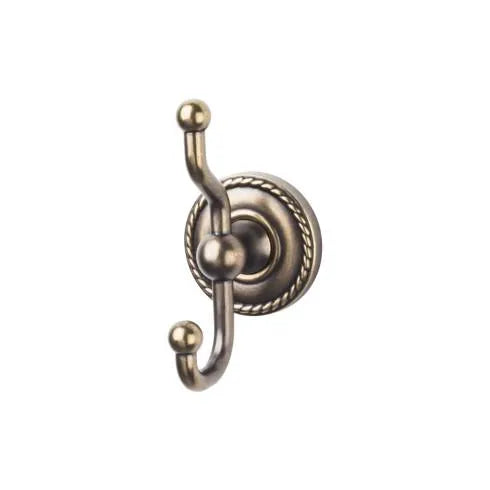 Top Knobs Edwardian Double Robe Hook in German Bronze