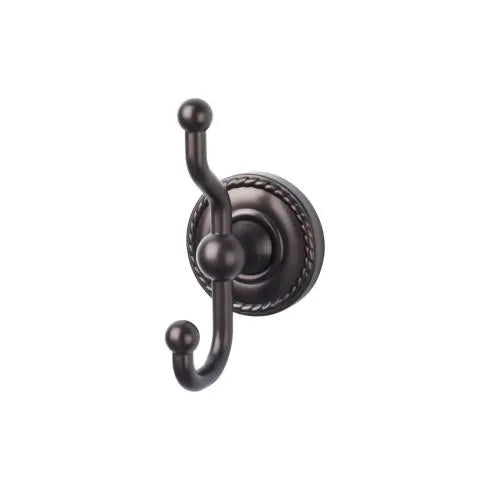 Top Knobs Edwardian Double Robe Hook in Oil Rubbed Bronze