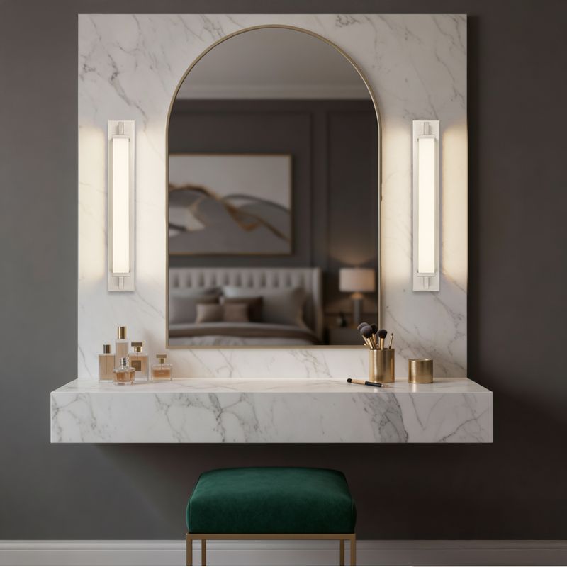 Empire 28" Brushed Nickel Integrated LED Bathroom Vanity Light Bar