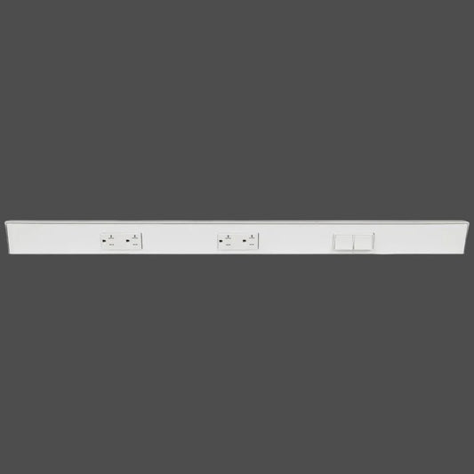 30" Tamper Resistant Under Cabinet Power Strip with Outlets & Switches