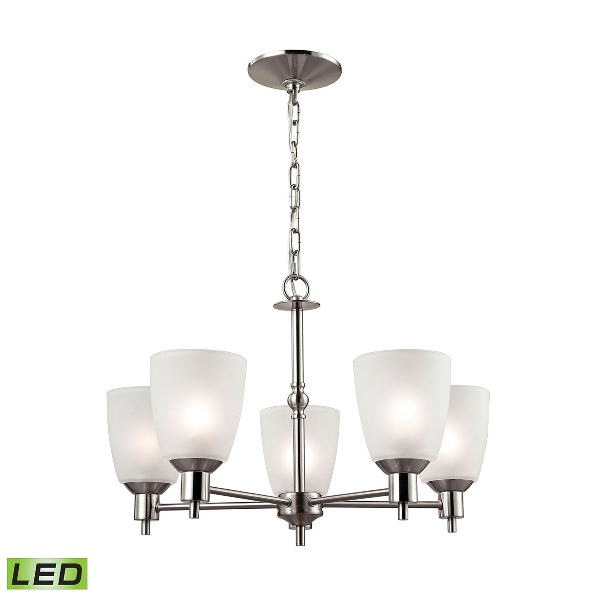 Elk Lighting Jackson 22'' Wide 5-Light Chandelier - Brushed Nickel