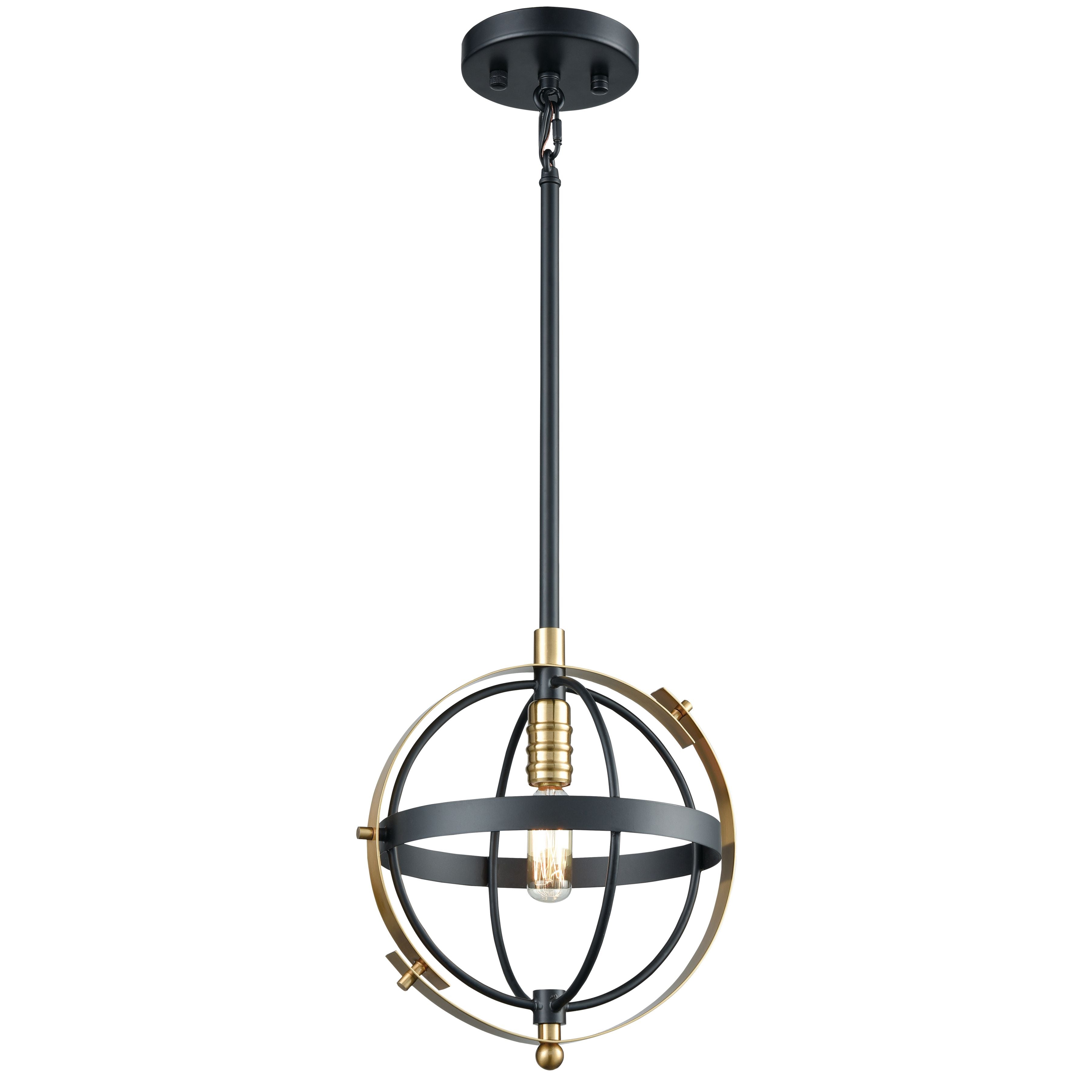 Elk Lighting Caldwell 10'' Wide 1-Light Mini Pendant - Matte Black