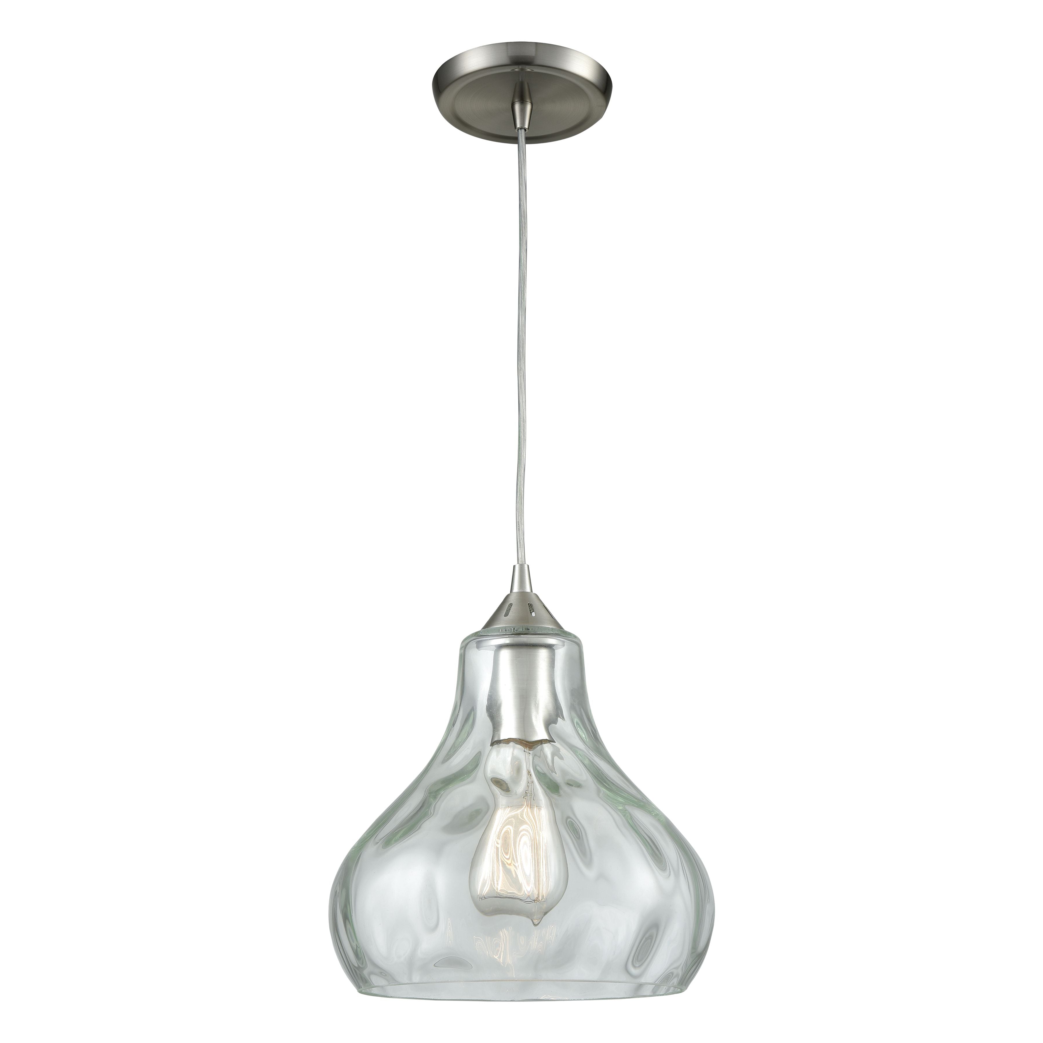 Elk Lighting Belmont 10'' Wide 1-Light Mini Pendant - Satin Nickel