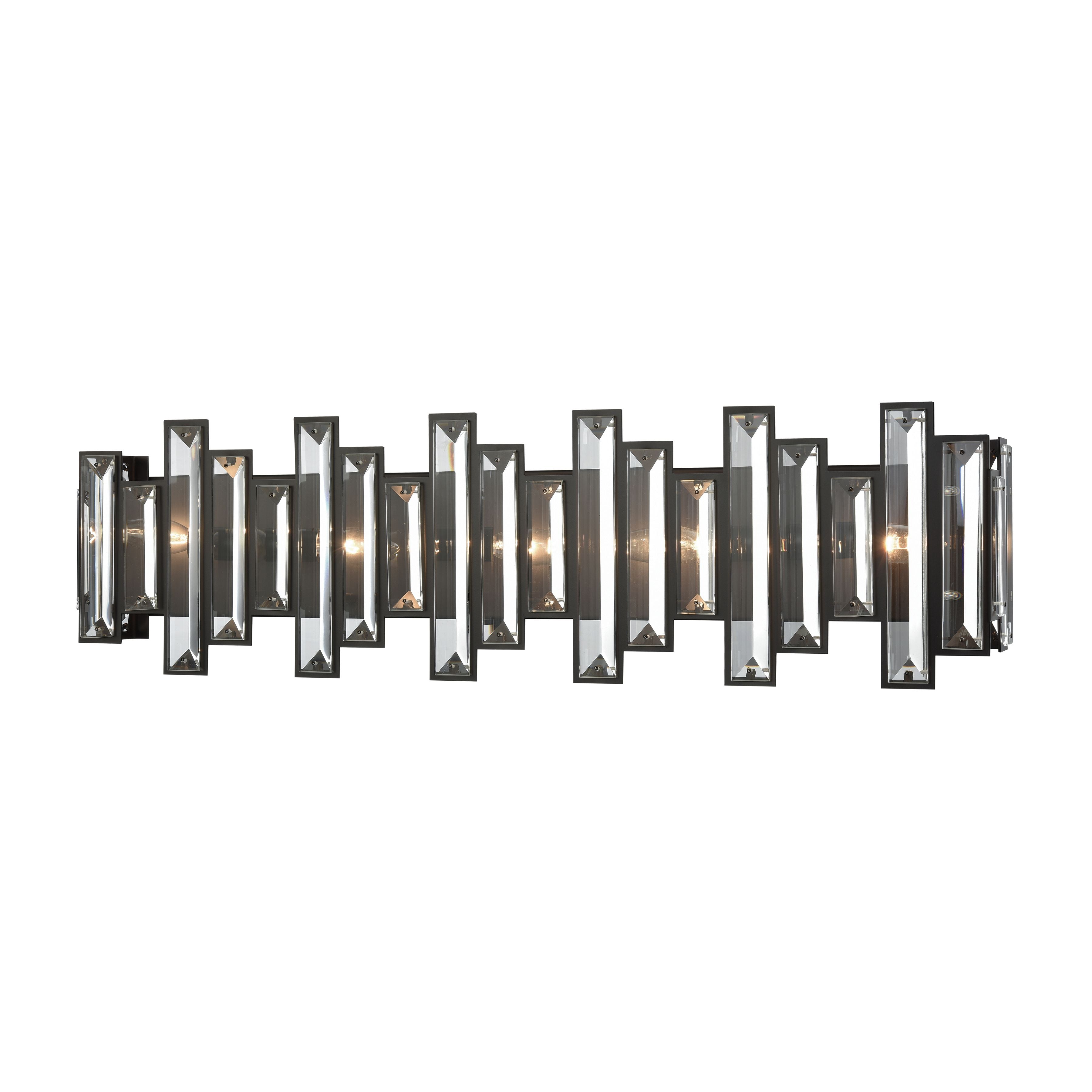 Elk Lighting Crystal Heights 30'' Wide 5-Light Vanity Light - Oil Rubbed Bronze