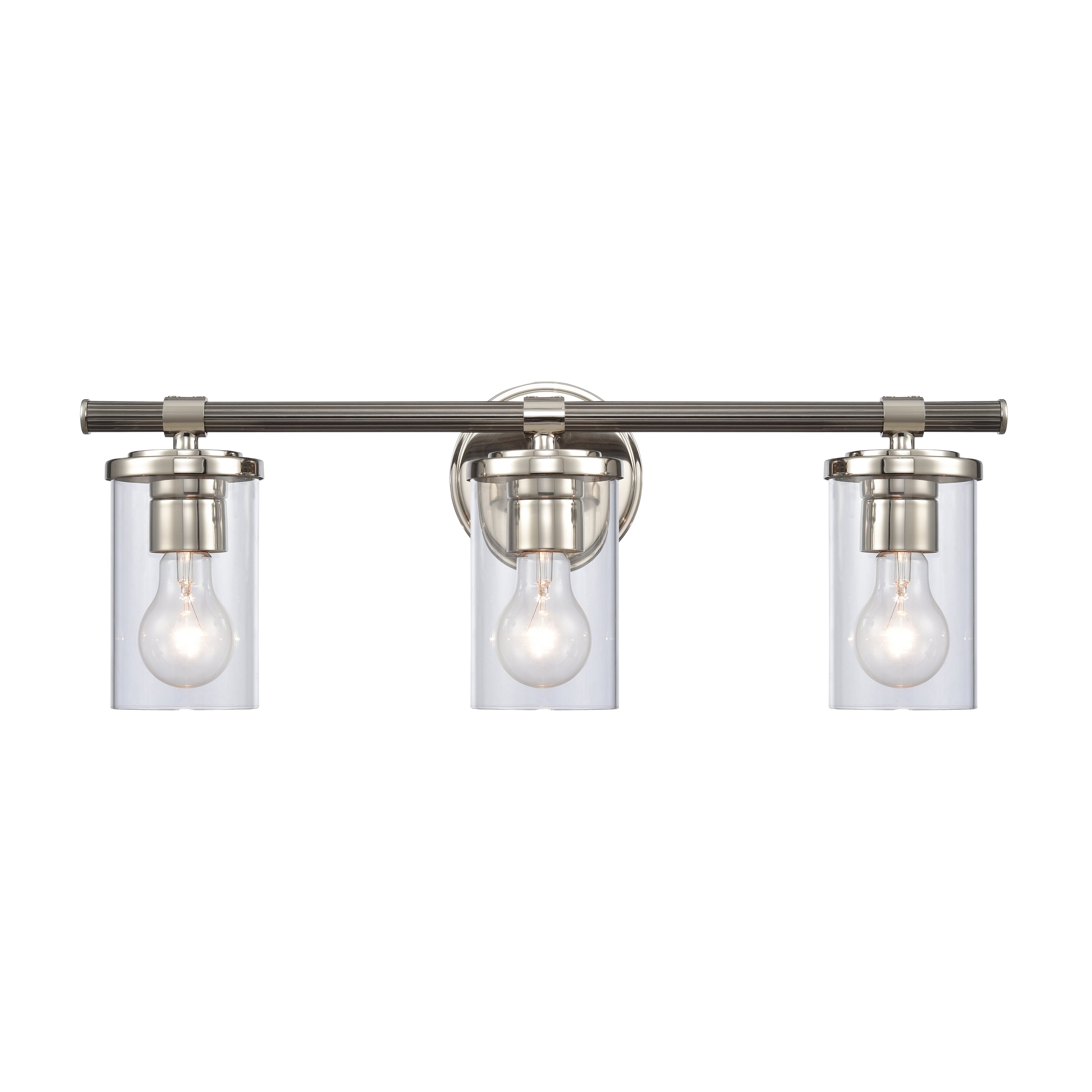 Elk Lighting Burrow 22'' Wide 3-Light Vanity Light - Polished Nickel