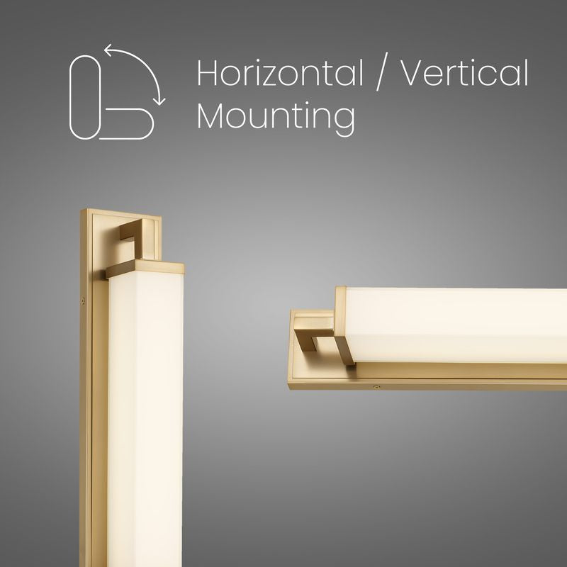 Empire 34" Antique Brass Integrated LED Bathroom Vanity Light Bar