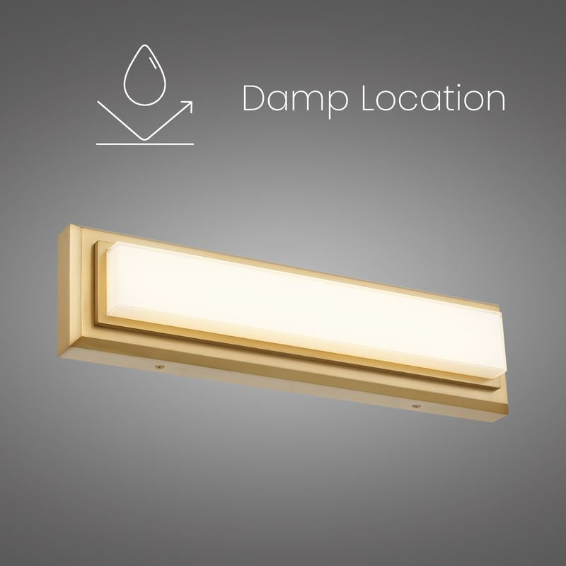 Roman 18" Antique Brass Integrated LED Bathroom Vanity Light Bar