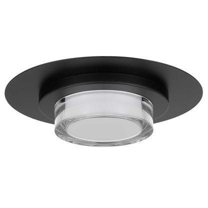 Plate Round 12" Black LED Flush Mount