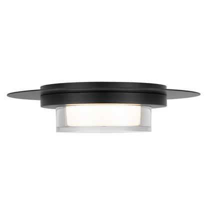 Plate Round 12" Black LED Flush Mount