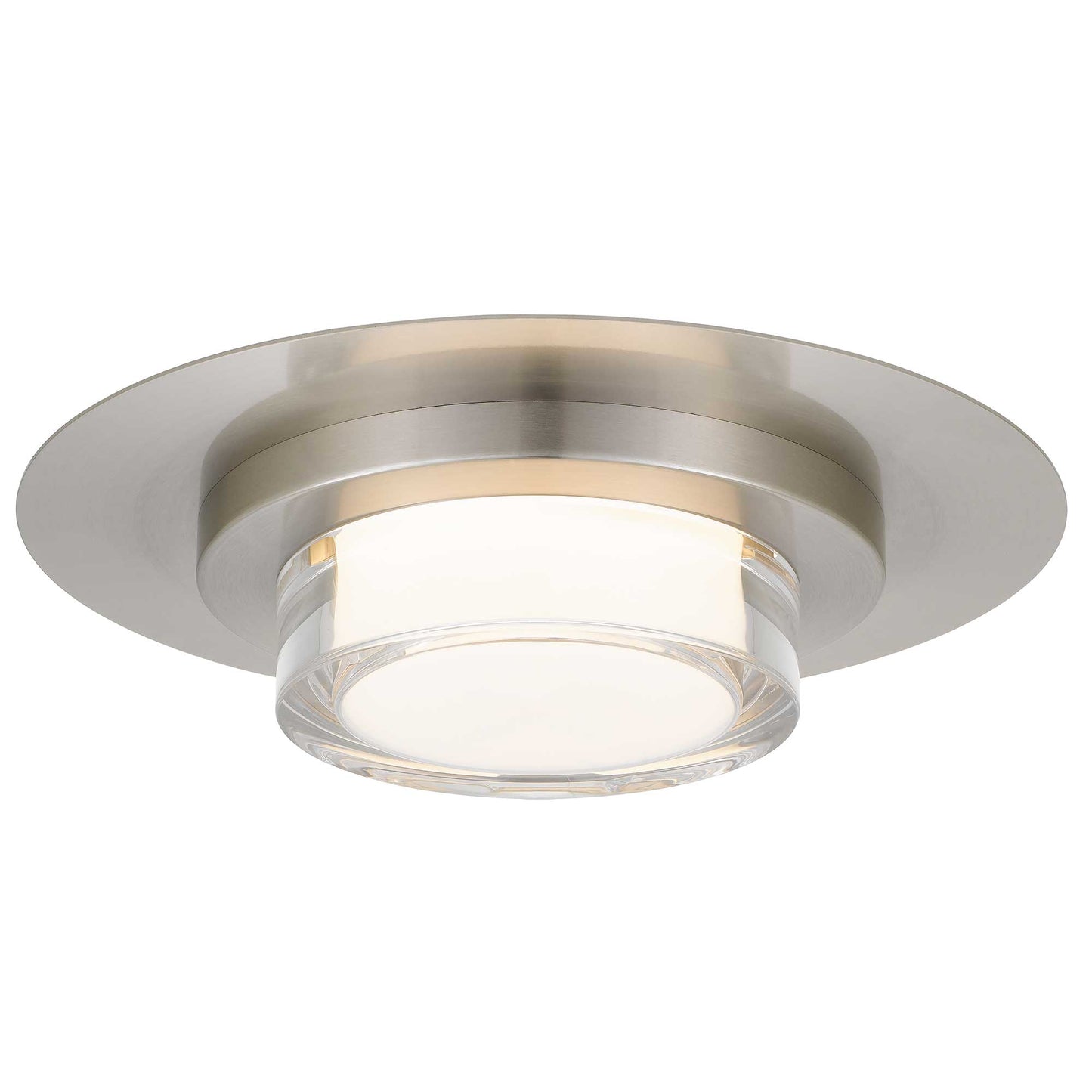 Plate Round 12" SS LED Flush Mount