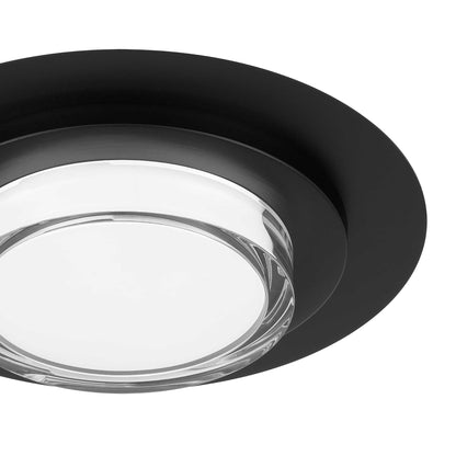 Plate Round 16" Black LED Flush Mount