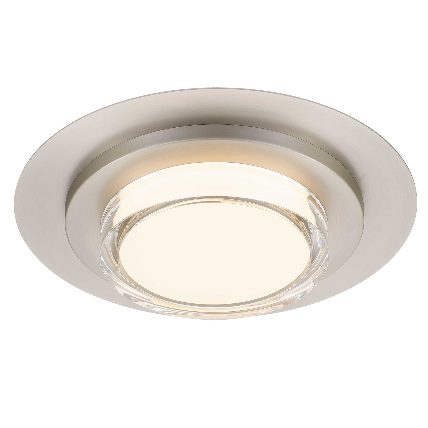 Plate Round 16" ss LED Flush Mount