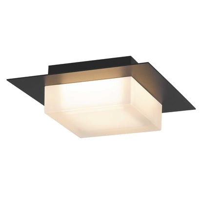 Foursquare 8" Black LED Flush Mount
