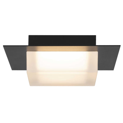 Foursquare 8" Black LED Flush Mount