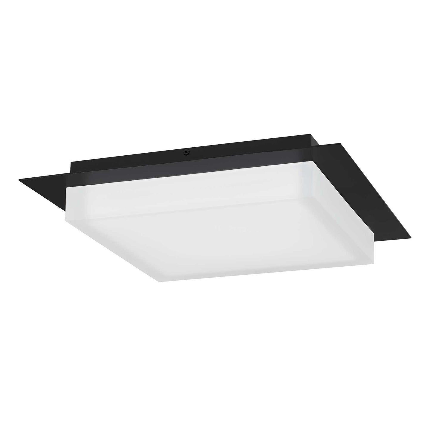 Foursquare 14" Black LED Flush Mount
