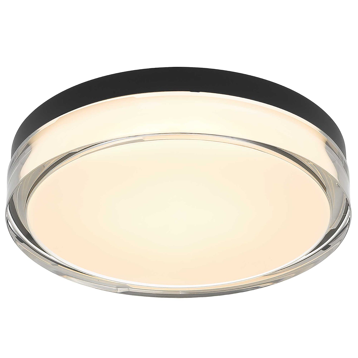 Sunspot 12" Black LED Flush Mount