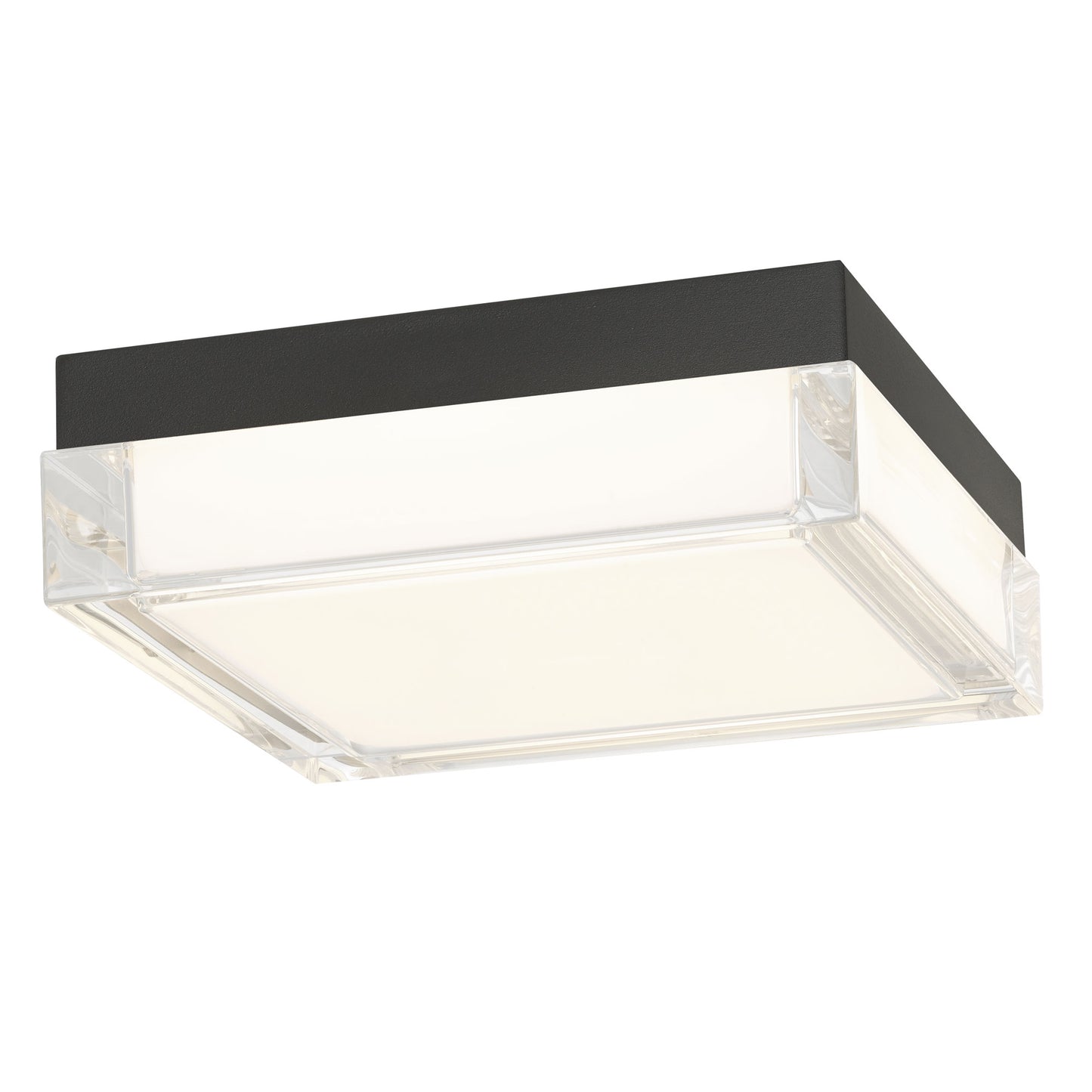 Box 8" Black LED Flush Mount