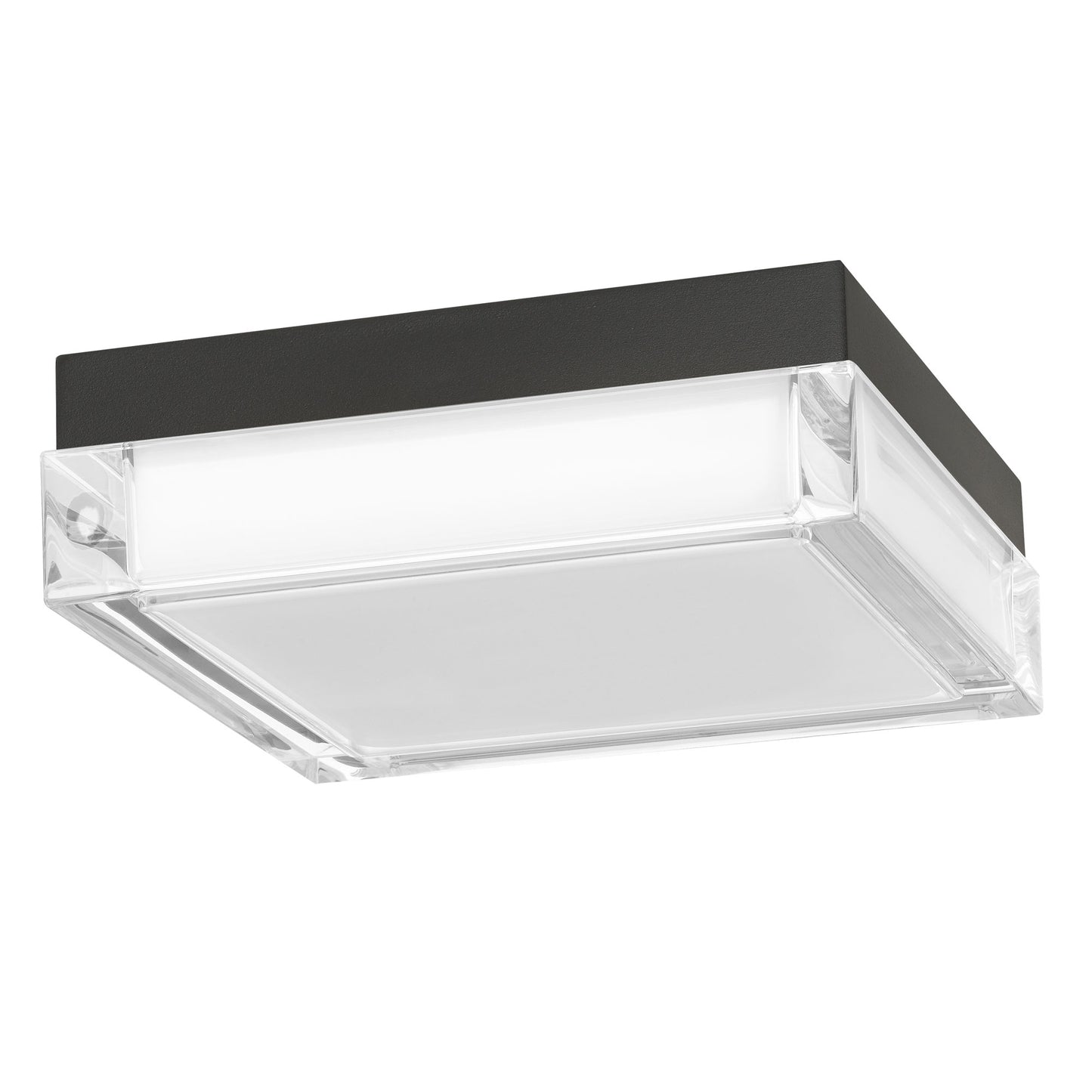 Box 8" Black LED Flush Mount