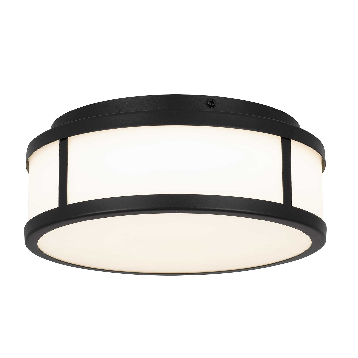 Panel Round 10" LED Flush Mount in Black