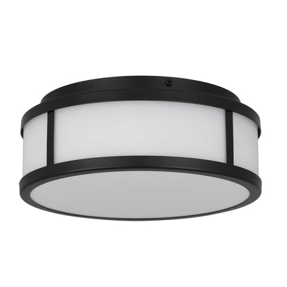 Panel Round 10" LED Flush Mount in Black