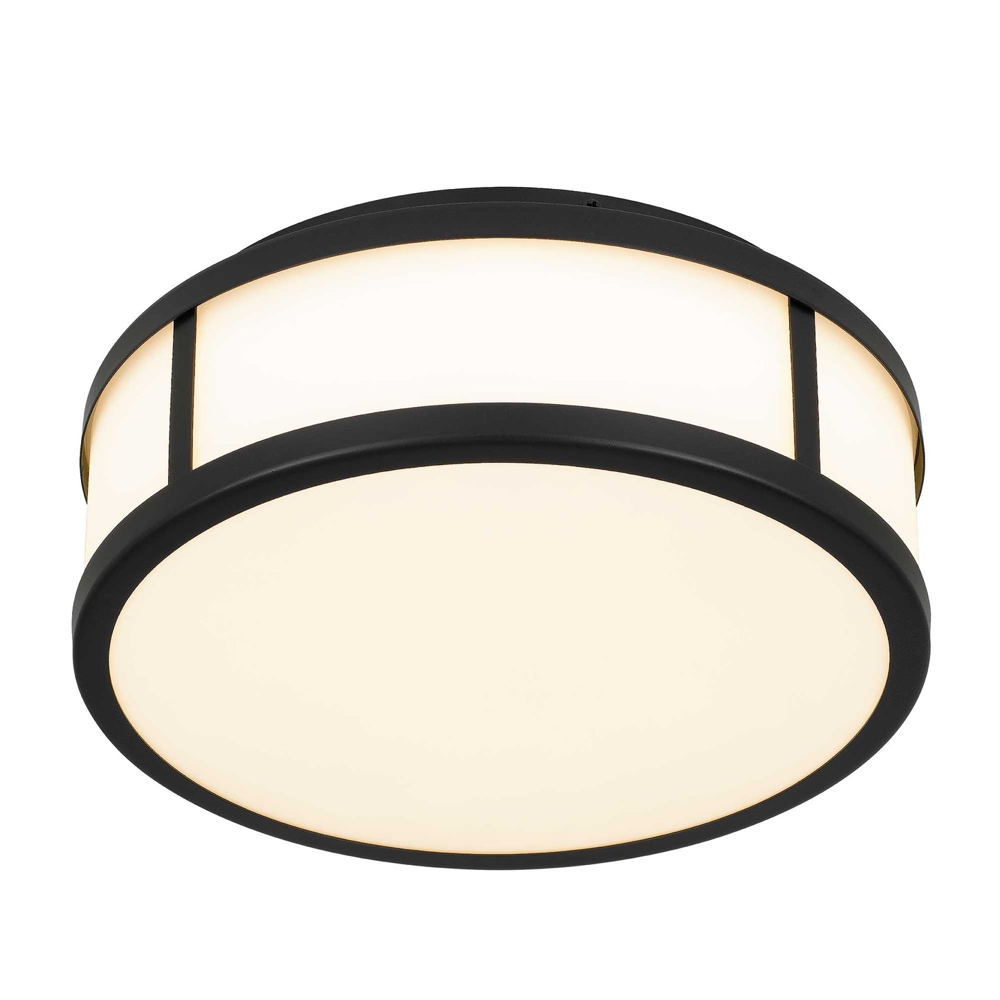 Panel Round 10" LED Flush Mount in Black
