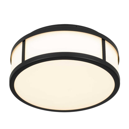 Panel Round 10" LED Flush Mount in Black