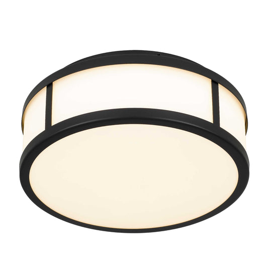 Panel Round 10" LED Flush Mount in Black