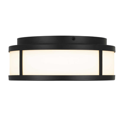 Panel Round 10" LED Flush Mount in Black