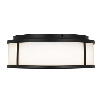 Panel Round 14" LED Flush Mount Black