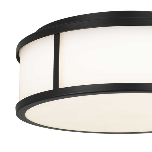 Panel Round 14" LED Flush Mount Black