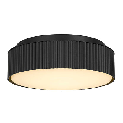 Channel 13" Black LED Flush Mount