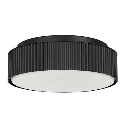 Channel 13" Black LED Flush Mount