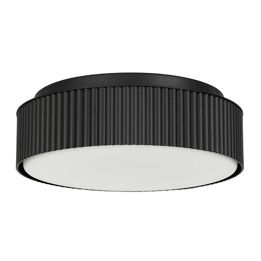 Channel 9" Black LED Flush Mount