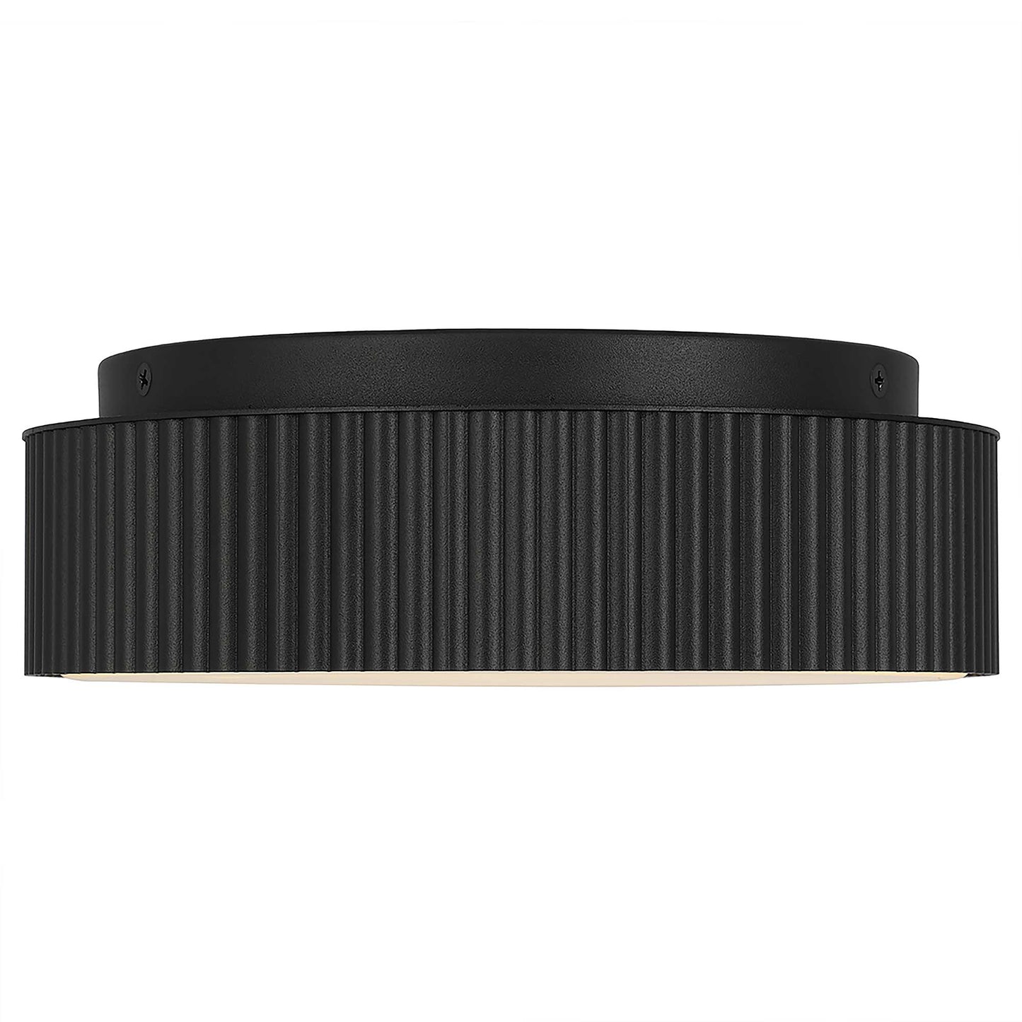 Channel 13" Black LED Flush Mount