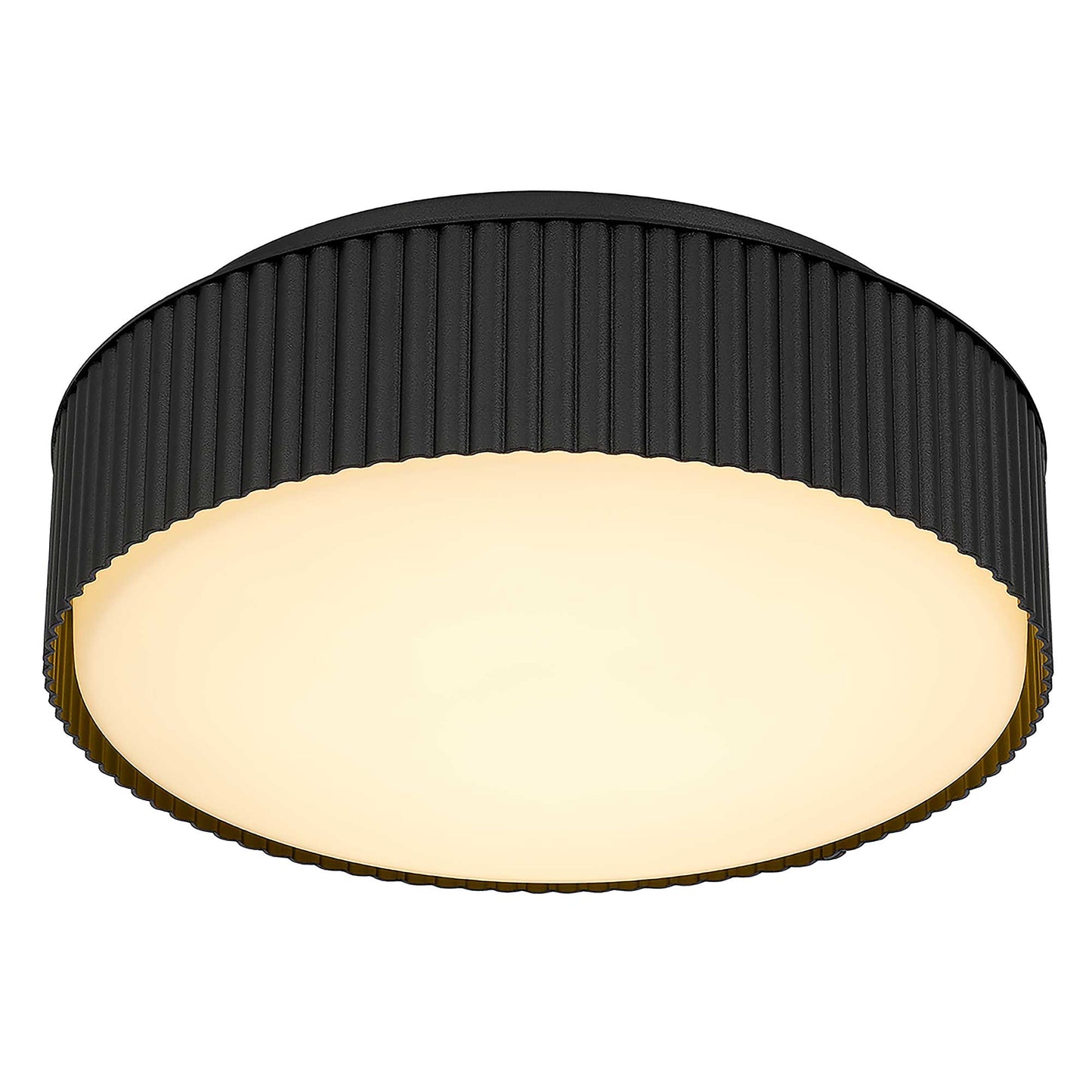 Channel 13" Black LED Flush Mount