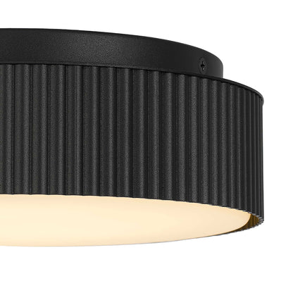 Channel 13" Black LED Flush Mount