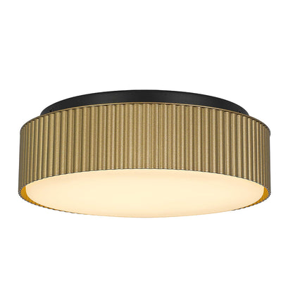 Channel 13" Brass LED Flush Mount
