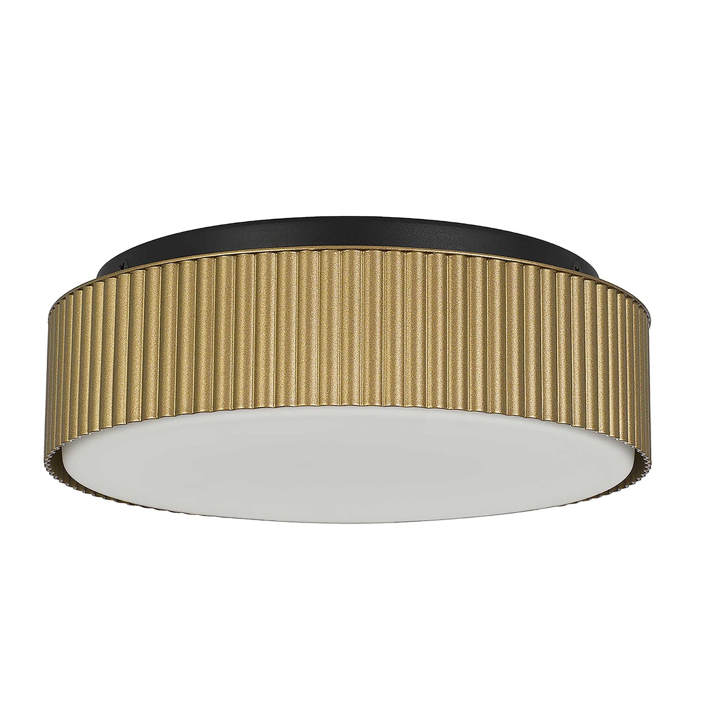 Channel 13" Brass LED Flush Mount