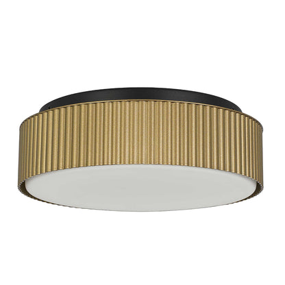 Channel 13" Brass LED Flush Mount