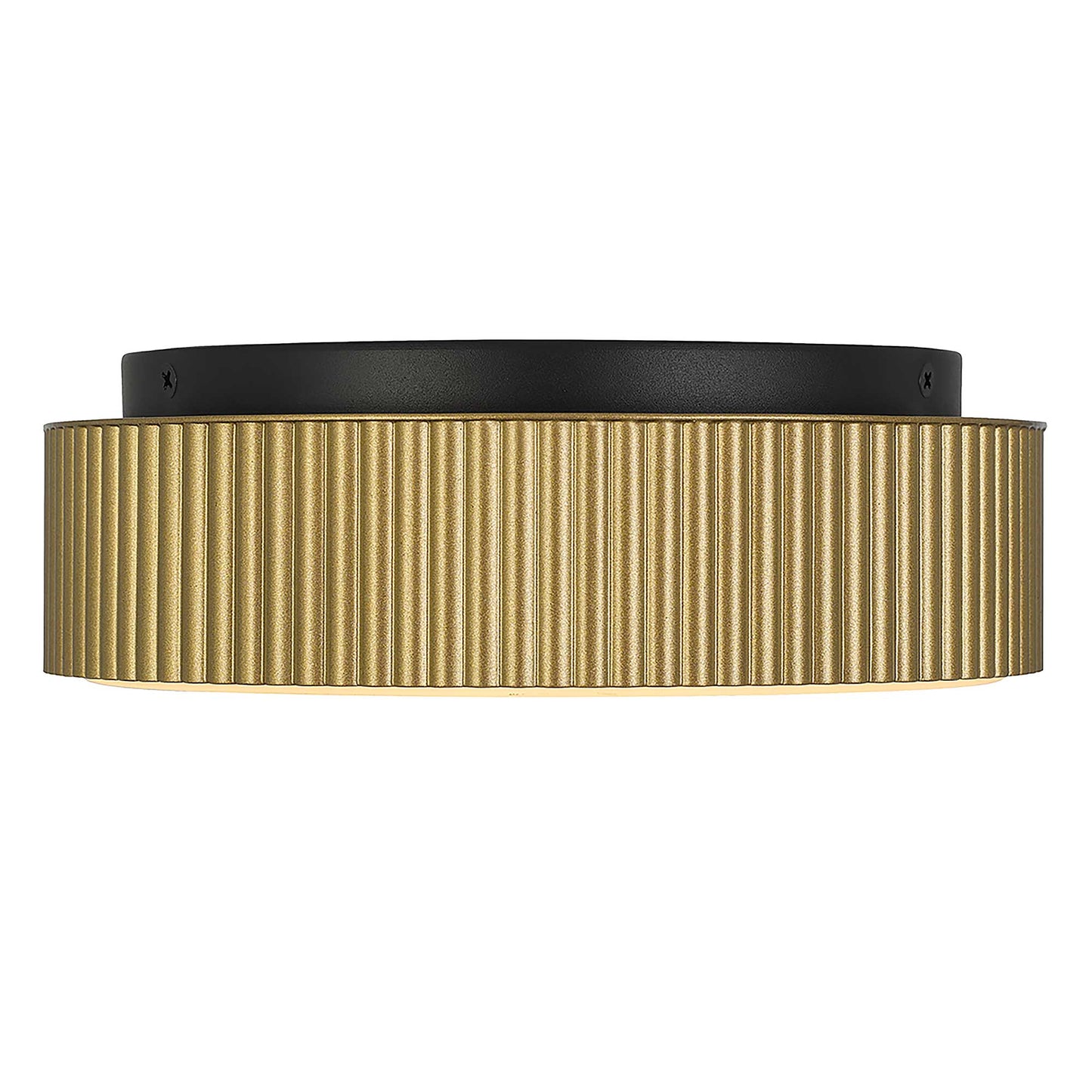 Channel 13" Brass LED Flush Mount