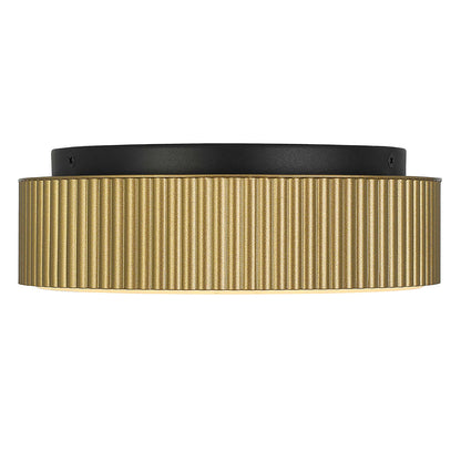 Channel 13" Brass LED Flush Mount